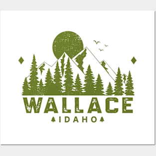 Wallace Idaho Mountain Souvenir Posters and Art